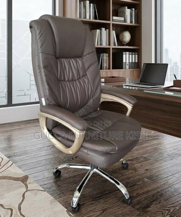 Tan Brown High Back Executive Chair - main view