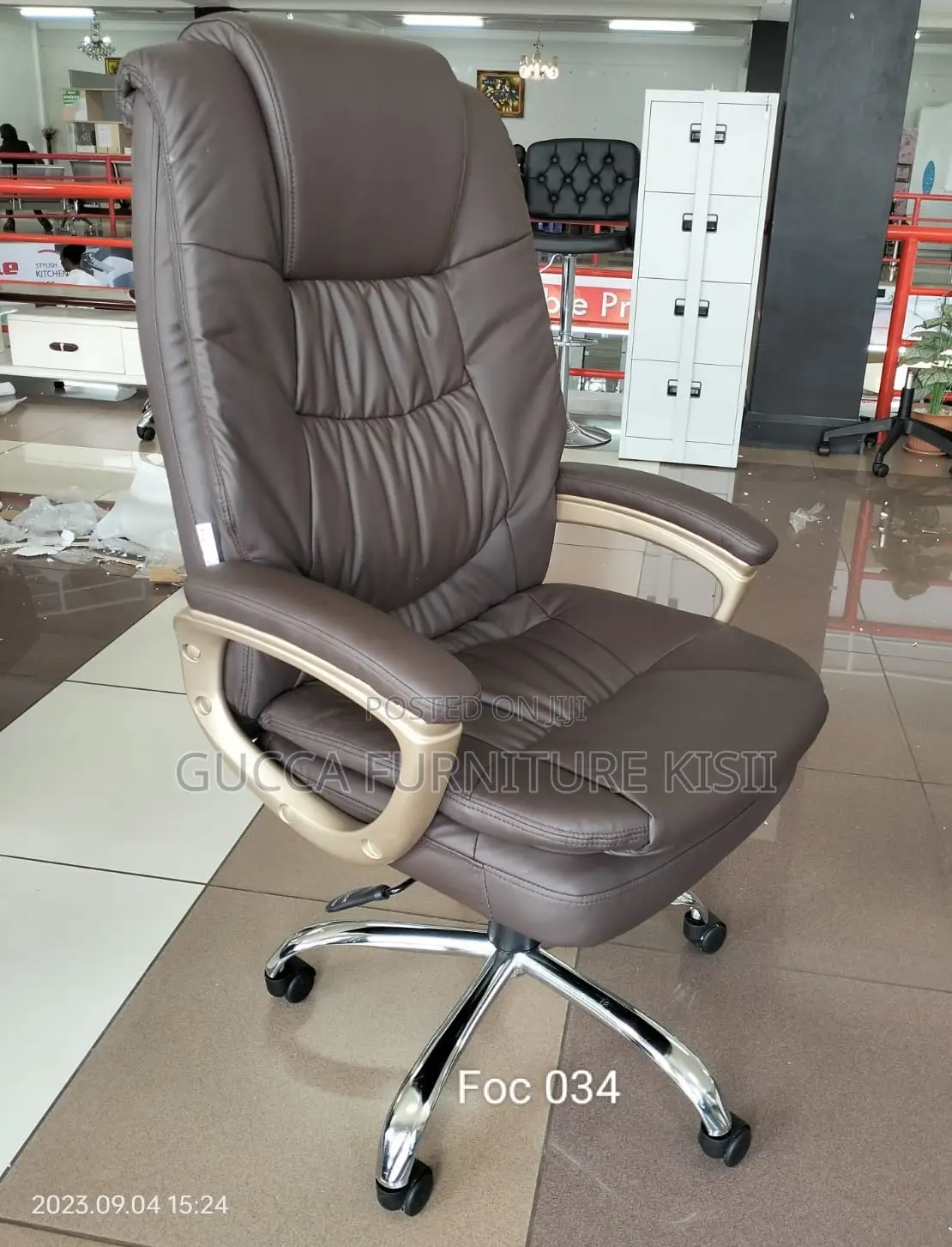 Tan Brown High Back Executive Chair