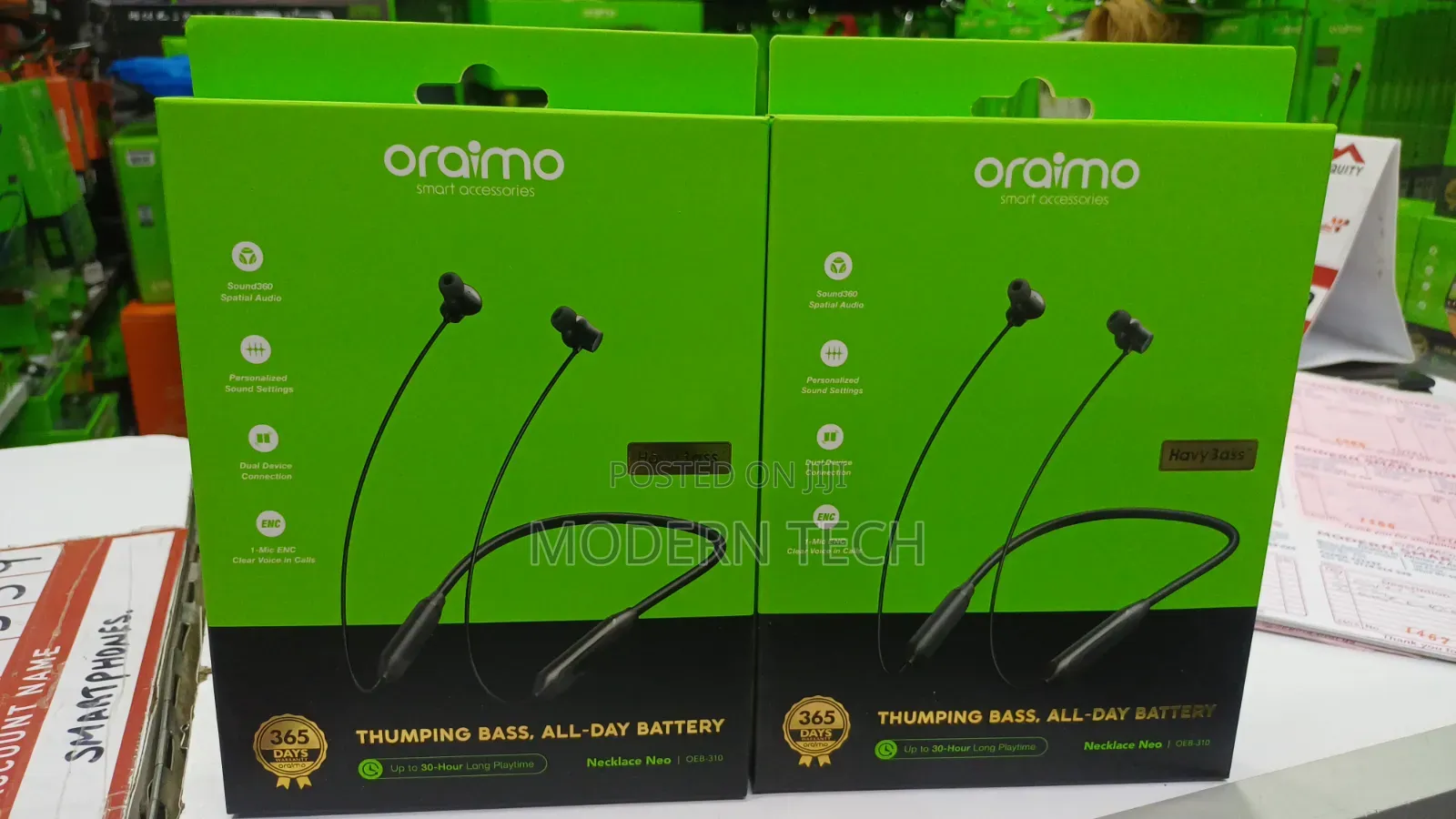 Oraimo Necklace Neo Type-C Rechargeable Bluetooth Headset
