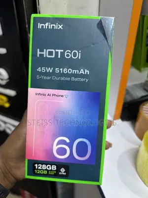 New Infinix Hot 60i 128 GB Black