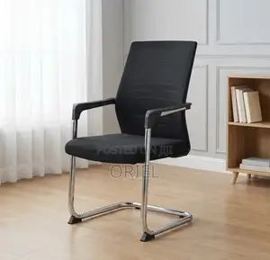 Office Chair : Black Mesh Visitor Chair