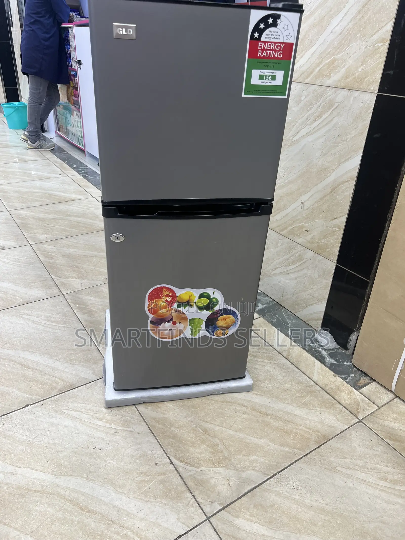 GLD 118L Two-Door Fridge With Freezer Compartment