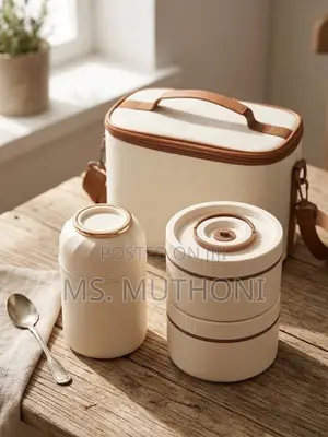 Insulate Lunch / Picnic Set With a Spoon and Bag