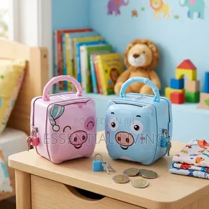 Metal Piggy Bank With Lock & Keys for Boys and Girls