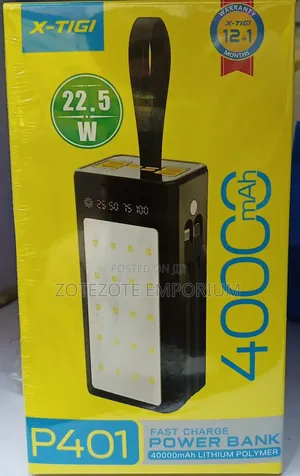 X-Tigi 40000mah Fast Charge Powerbank