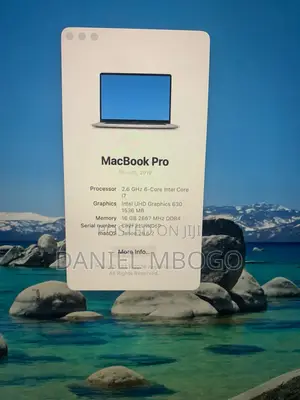Laptop Apple MacBook Pro 2019 16GB Intel Core i7 SSD 512GB