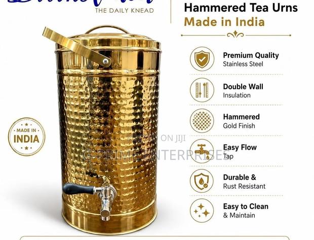Double Walled Gold Tea Urn - main view