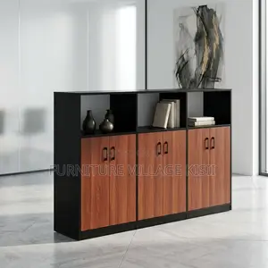 4-Door Office Wooden Credenza Cabinet