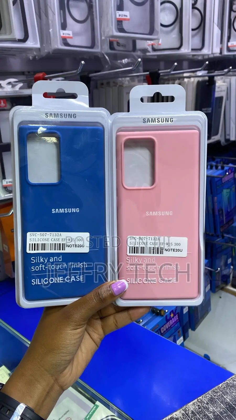 Samsung Galaxy Note 20 Ultra Silicone Cases Green and White Finishes