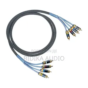 High Quality 1M 3RCA Audio Video Cable AV Cable Gold Plated