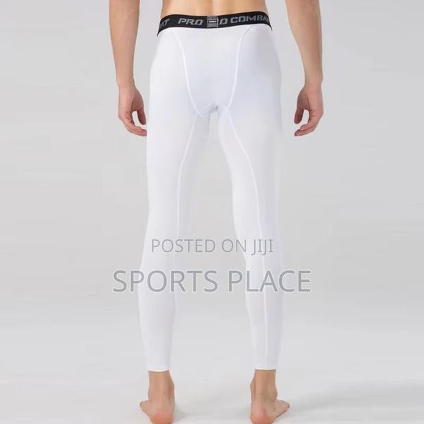 White Running/Gym Compression Leggings - thumbnail 2