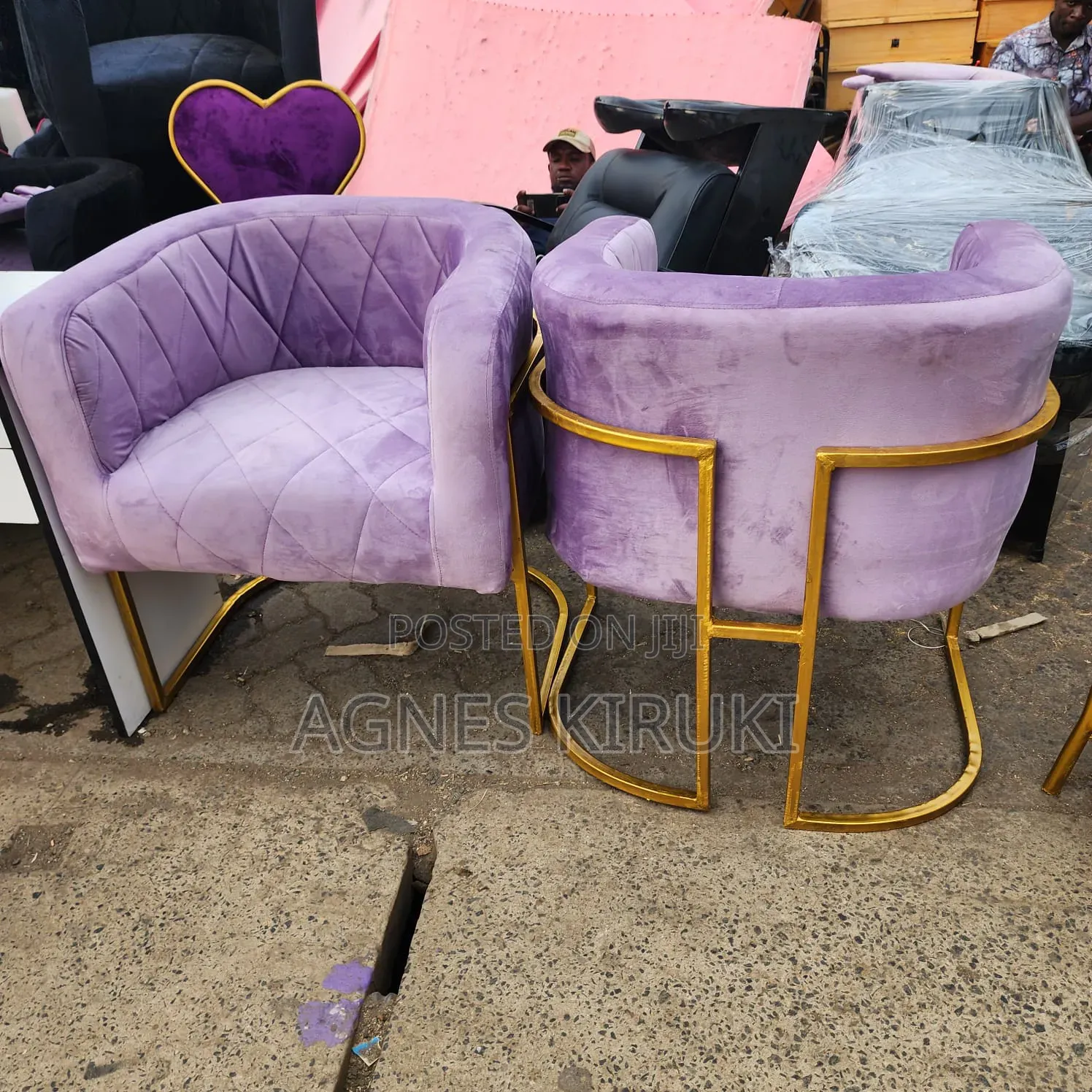 Lavender Purple Styling Chair