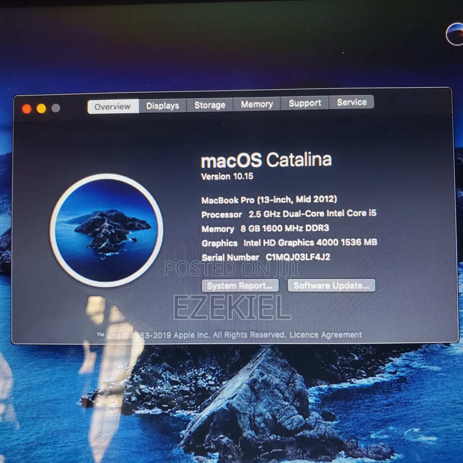 Laptop Apple MacBook 2012 8GB Intel Core i5 SSD 256GB