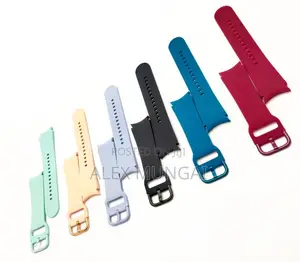 6-Pack Silicone Straps for Samsung Galaxy Watch 4/5/6 20mm Multi-Color