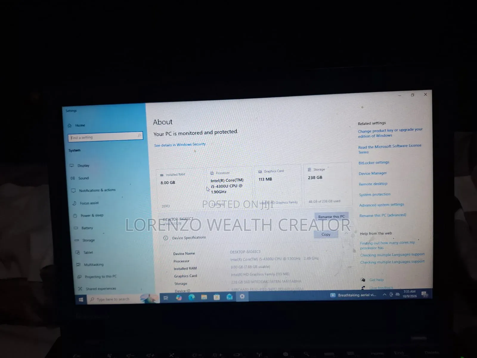 Laptop HP Stream 11 4GB Intel Core i5 HDD+SSD 512GB