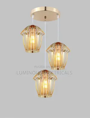 Modern 3-Light Connected Pendant Chandelier – Decorative Ceiling Light
