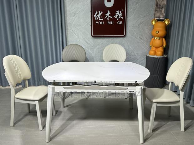 Dining Table; Space-Saving Extendable Dining Table for Homes - main view