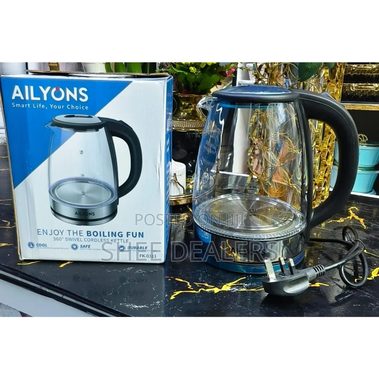 *1.8ltr Ailyons Transparent Kettle