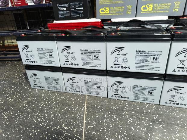 Ritar 12v 100ah Deep Cycle Solar Backup Battery - main view