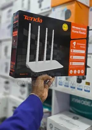 Tenda F6 Wireless N300 Home Router - 4*5dBi High Gain Antennas