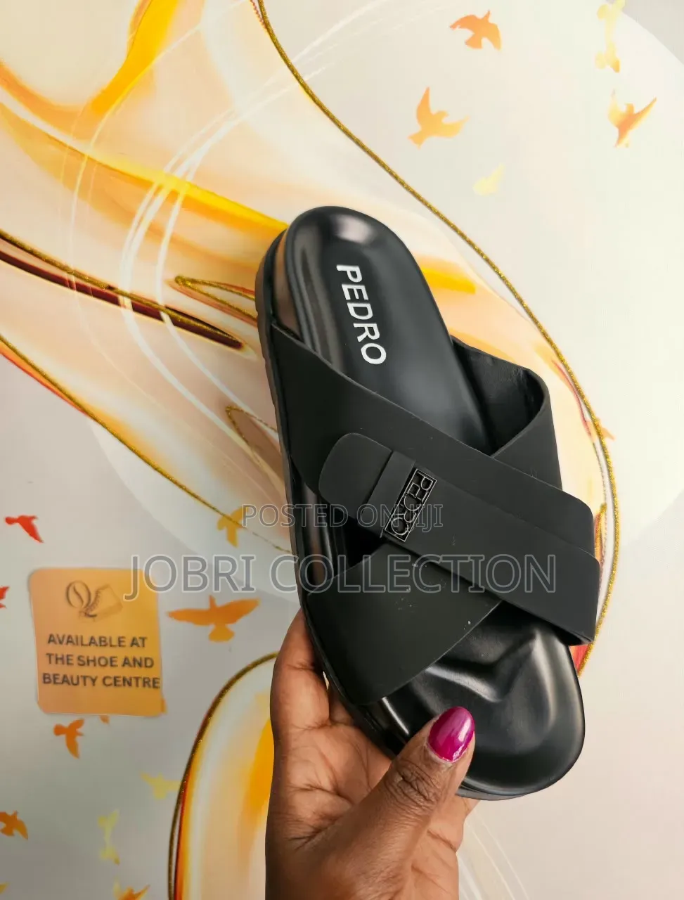 Pedro Cross Sandals 'Black ' Quality Slides