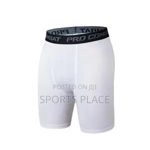 White Compression Leggings Shorts - Men's Gym/Running Gear