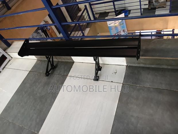 Universal Double Blade GT Spoiler - Adjustable Matte Black Racing Wing - thumbnail 2