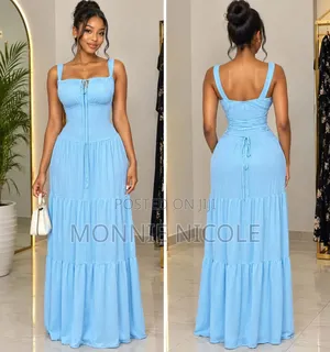 Fashion Sleeveless Spaghetti Straps Long Beach Sun Dress