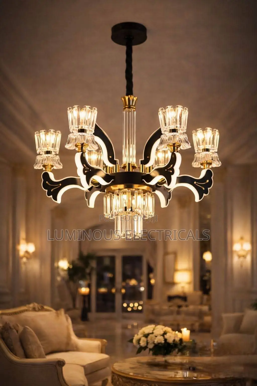 Sparkling Crystal Chandelier – Premium Interior Lighting
