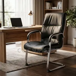 Leather Waiting Chair With Armrest.