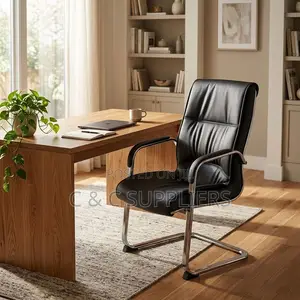 Leather Waiting Chair With Armrest.