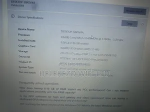 Laptop 8GB Intel Core i5 SSD 256GB