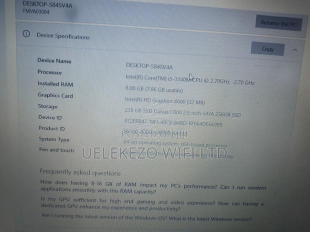 Laptop 8GB Intel Core i5 SSD 256GB - thumbnail 5