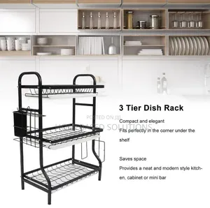 3 Tier Black Dishrack