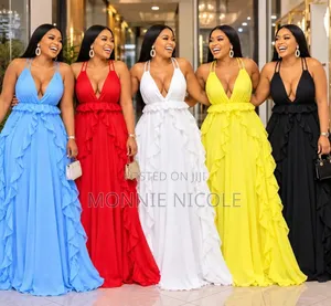 Lorenze Fashion Summer Ruffle Maxi Dress