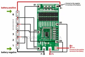 6S 24V 20A BMS Protection Board With Balance