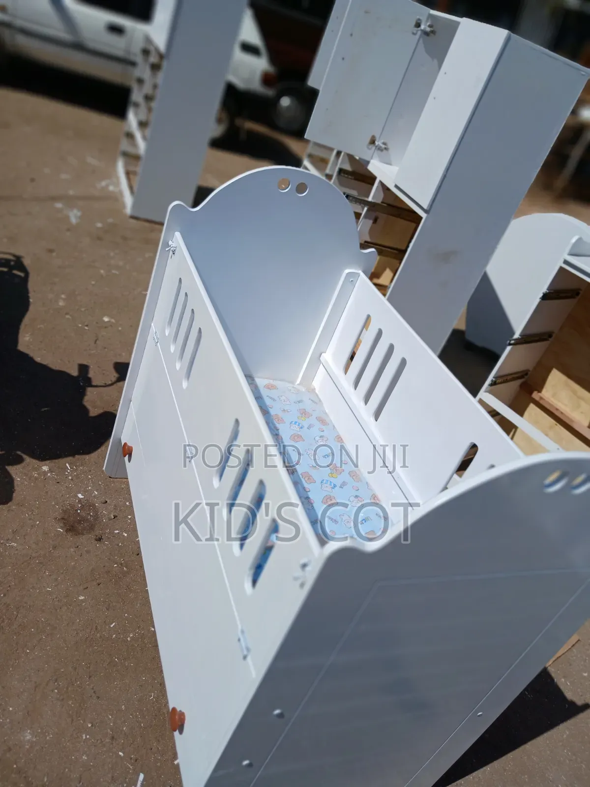 White 2 by 4ft Kid's Cot
