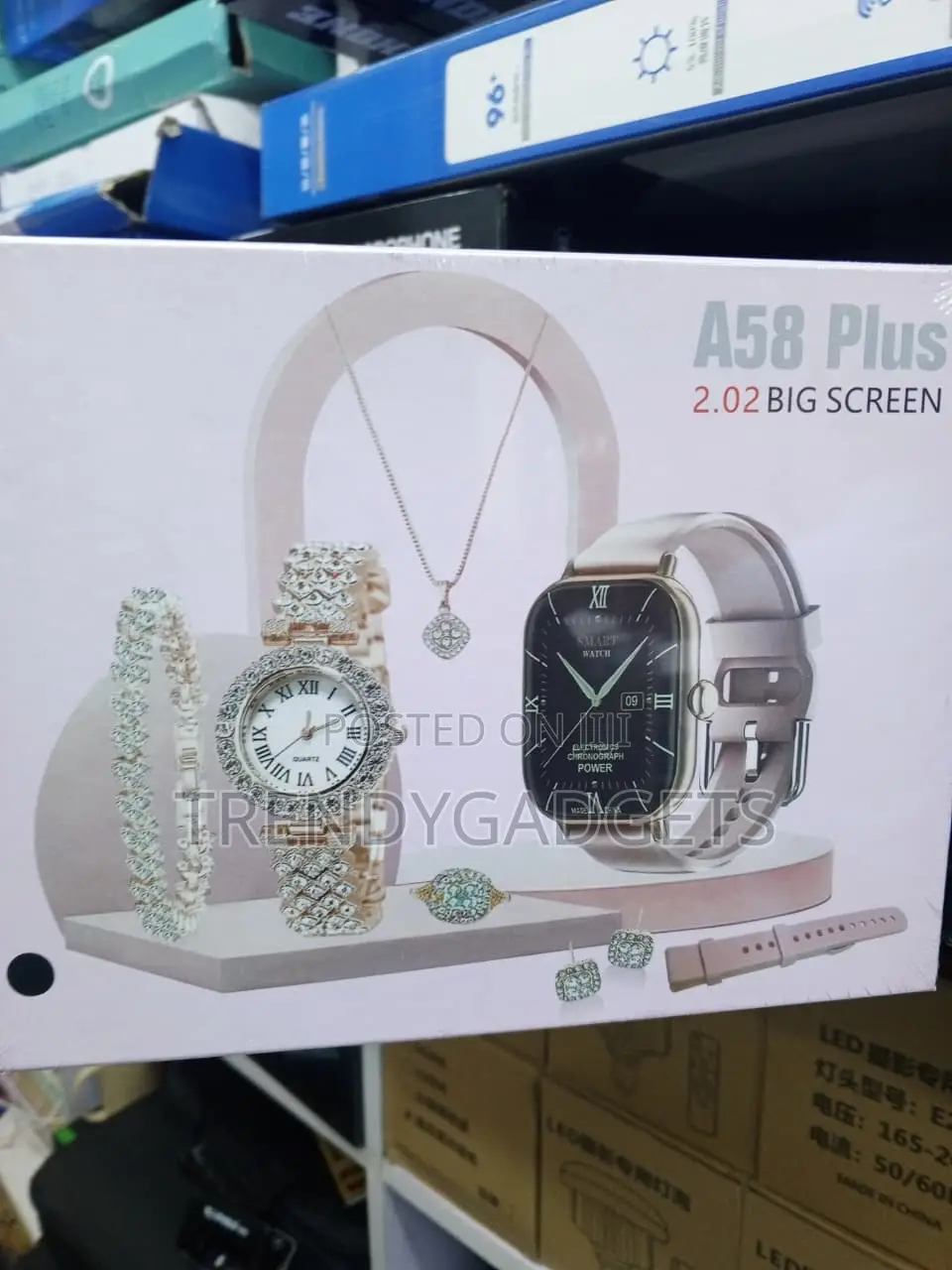 A58 Plus 2.02-Inch Smartwatch With Matching Quartz Watch