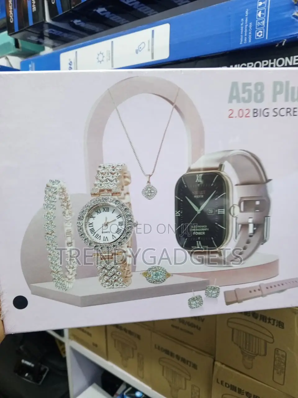 A58 Plus 2.02-Inch Smartwatch With Matching Quartz Watch