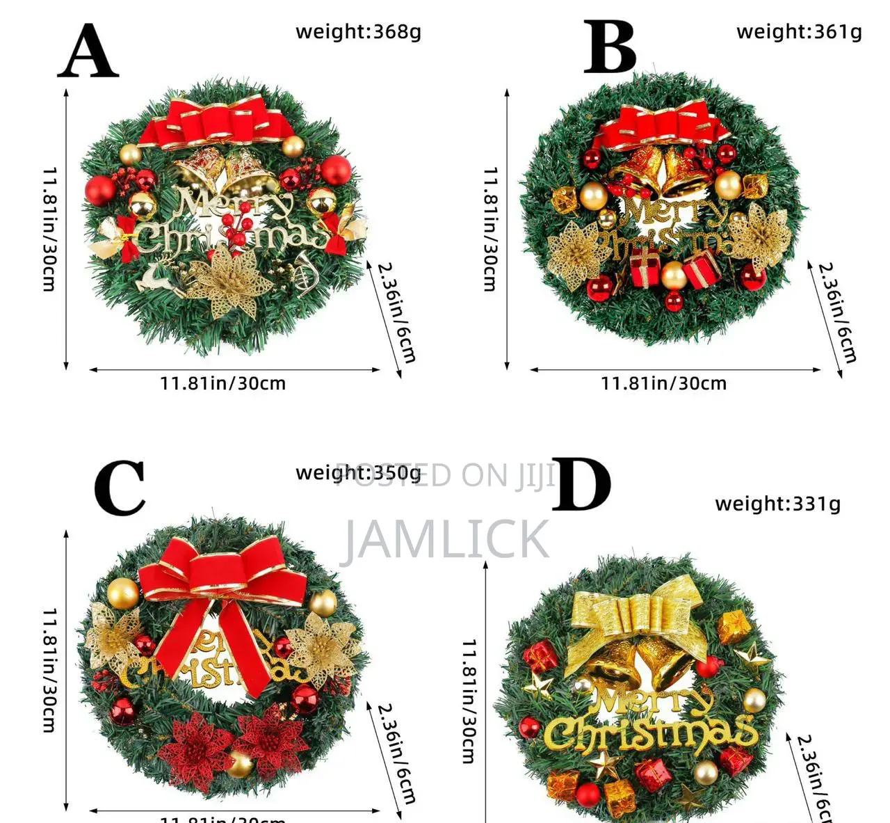 30cm Cypress Christmas Wreath –Cr