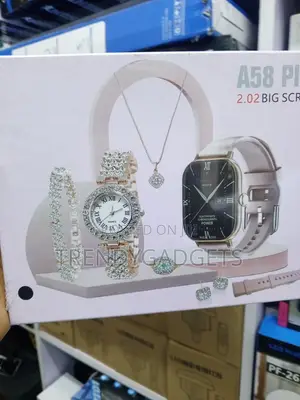 Rose Gold A58 Plus Women's Watch and Jewelry Gift Collection