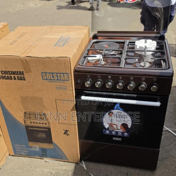 Solstar 60*60- 3Gas + 1 Electric Standing Cooker With Electric Oven