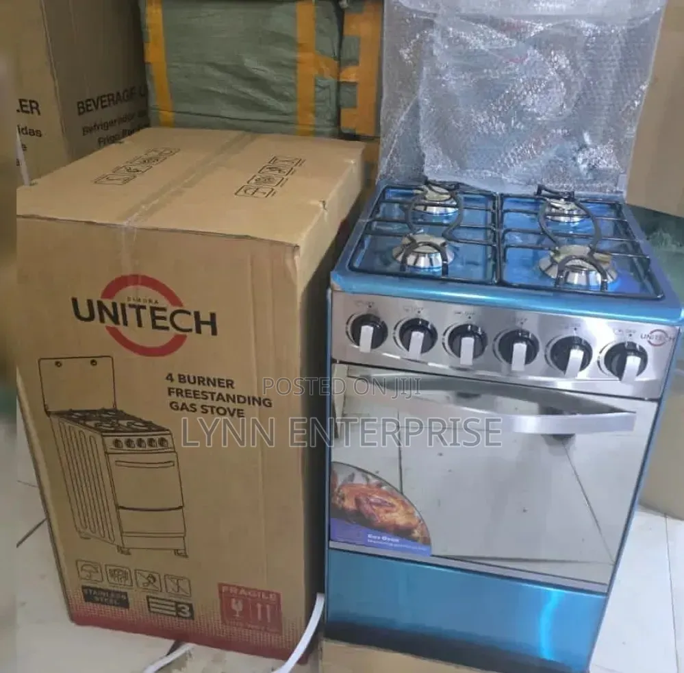 Silver 50*55 Unitech Full Gas Freestanding JET Autoignition Cooker