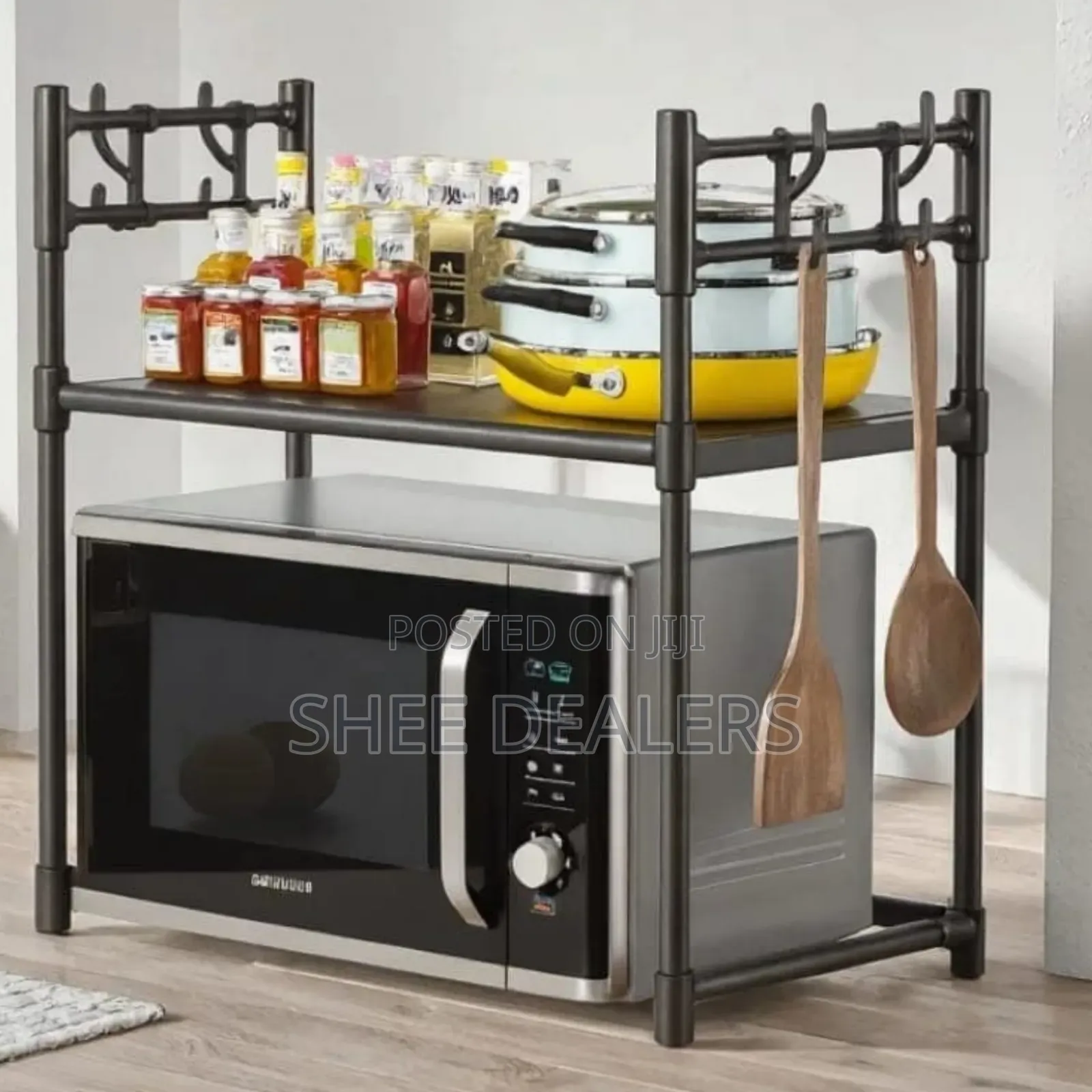 Microwave Shelf Condiment Organizer Single-Layer