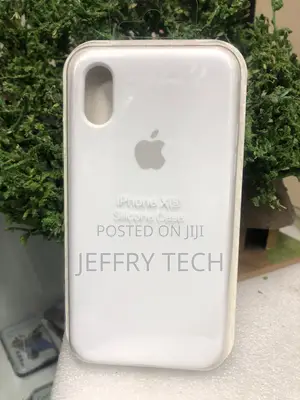 White Silicone Protective Back Case Branded for the Apple iPhone XS