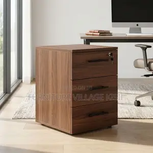 3-Drawer Brown Office Credenza