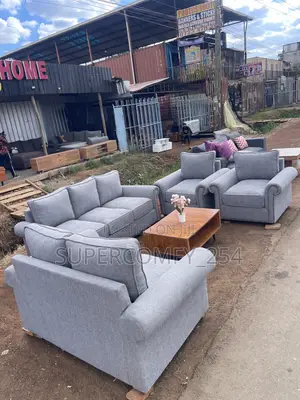 A Grey Fabric Timeless Boston Seven Seater Sofa Set