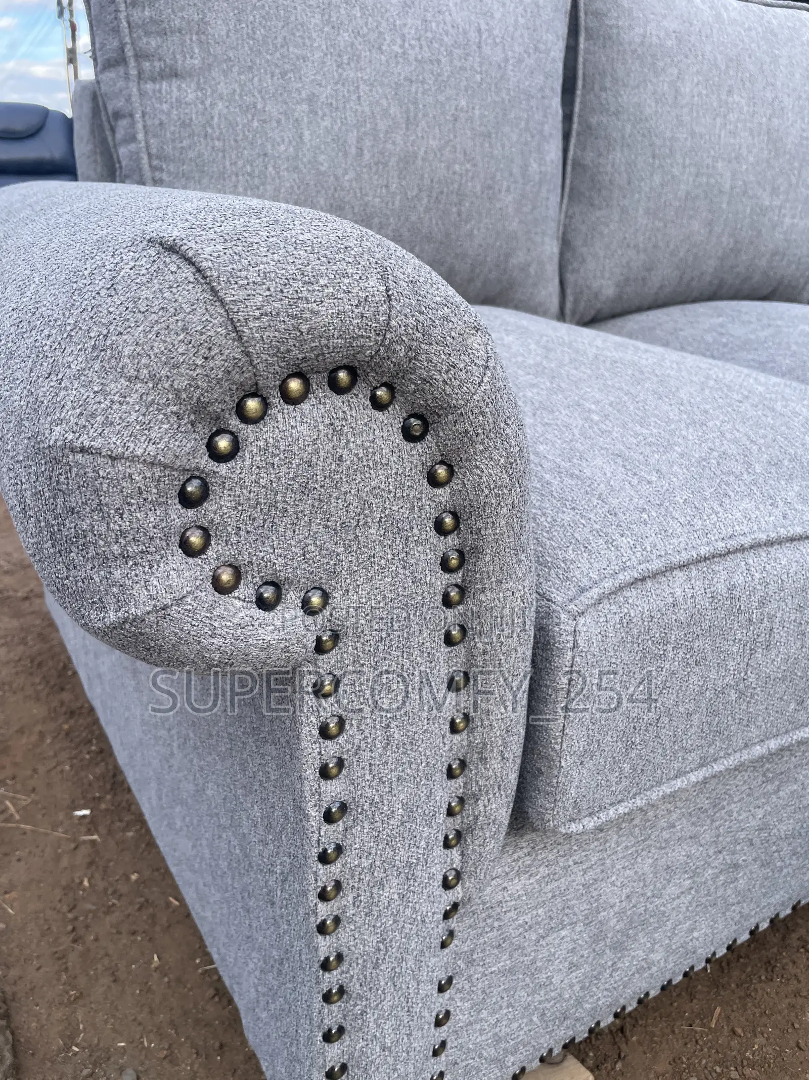 A Grey Fabric Timeless Boston Seven Seater Sofa Set