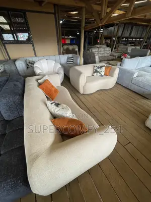 A Neo Modern Fancy Curved Five Seater Sofa