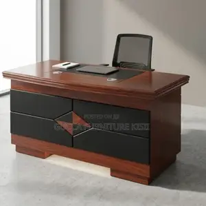 Imported 120cm Curved Mahogany Secretarial Desk